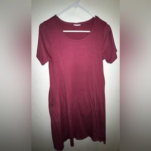 Maroon Lula Roe Carly Dress
